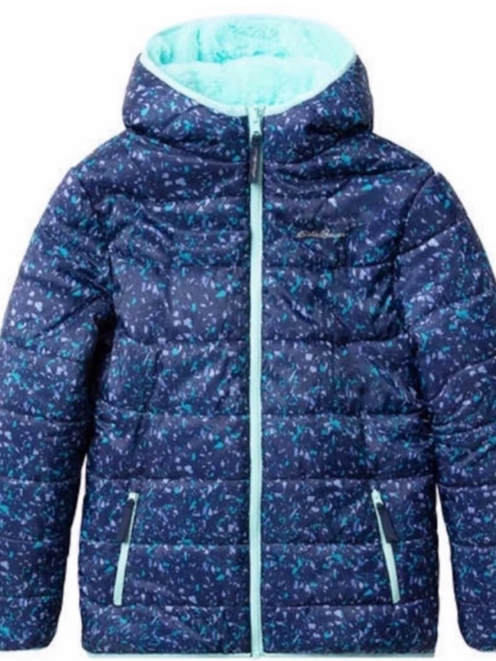 Eddie Bauer Girls Plush Warm Reversible Jacket size Large 14/16